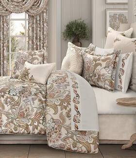 J Queen New York 193842146729 4 Piece Comforter Set Captiva Jacobean Print 398 Nwt