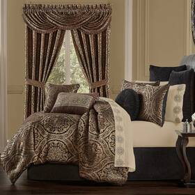 2623wkcs J Queen New York J.queen California King Comforter Set 2 Shams Bedskirt - Chocolate
