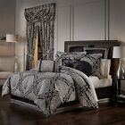 2506045qcs J Queen Vera Black 4-piece Comforter Set In