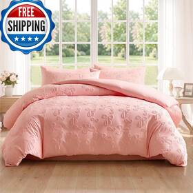 B0gdfygf53 Jameswish 7 Pieces Bow Comforter Set For Girls Kids Pink Tufted Boho Bedding