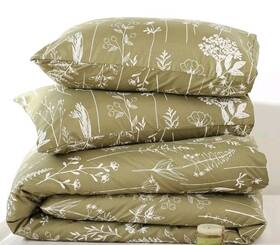 Janzaa 792119042476 King Comforter Set Olive Green Floral Bedding 3 Pieces With 2 Pillow Cases