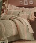 Jardin New King 8 Piece Aqua Satin Embroidered Comforter Set By Jardin-linen Things 091116058337