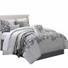 Jasmine-comforter-8pc Royal Tradition Jasmine Grayish White And Gray Piece Chic Comforter
