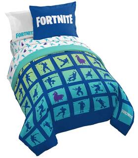 Jay Franco 032281400569 Fortnite Boogie Bomb 5 Piece Twin Bed Set - Includes Reversible Comforter And S