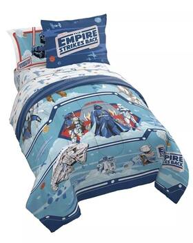 Jay Franco 032281406004 Star Wars Empire Strikes Back 7 Piece Full Bed Set - Includes Reversible Comf