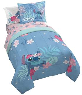 Jay Franco 032281407568 Disney Lilo And Stitch Paradise Dream 5 Piece Twin Bed Set - Includes Reversibl