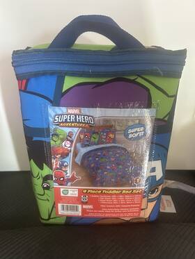Jay Franco 032281409050 Marvel Super Hero Adventures Together 4piece Toddler Bed Set Soft