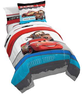 Jay Franco 032281416126 Disney Pixar Cars Racing Machine 5 Piece Twin Bed Set - Includes Comforter And
