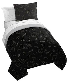 Jay Franco 032281427894 Hello Kitty Stars Twin Comforter Set - 5 Piece Bedding Includes Sheet And P