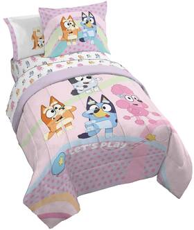 Jay Franco 032281436407 Bluey Twin Size Comforter Set - 5 Piece Bedding Includes Sheet And Pillow C