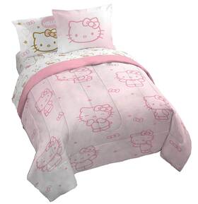 B0crvx6wc4 Jay Franco Hello Kitty Queen Comforter Set - 7 Piece Bedding Includes Sheet
