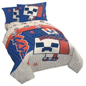 B0df9ksx92 Jay Franco Minecraft Creeper Full Size Comforter Set - 7 Piece Bedding Includes