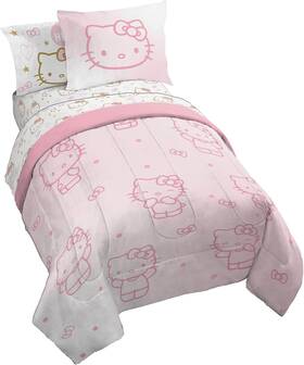 Jay Franco & Sons Inc. 744759164025 Hello Kitty Full Comforter Set - 7 Piece Bedding Includes Sheet