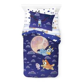 Jf25549wccd Jay Franco & Sons And Bbc Studios Bluey Blue 5 Piece Bed Set With Sham