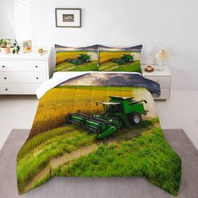 B0c73f3dn6 Jejeloiu Tractor Bedding Set Twin Size Farmlcomforter For Kids Boys Girls
