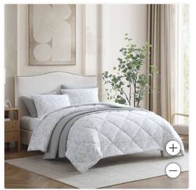 1796281 Jennifer Adams 810159230568 Reversible 6-piece Comforter Set King Size - New