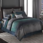 Jennifer Lopez New Exotic Plume Teal Green Comforter Set 4 Piece Queen 400946618794