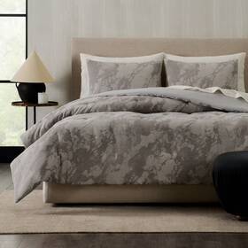 94730454 Jeremiah Brent Home 3pc King Marble Texture Jacquard Comforter Set