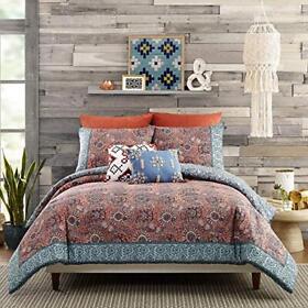 Jessica Simpson Antara Comforter Set King Red Blue