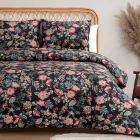 Jsz027558 Jessica Simpson Arcadian Blooms Velvet Comforter Set Queen/full Bedding 3pc