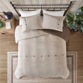 Jla Home 88095959 Madison Park 3pc King/california King Dallas Corduroy Duvet Cover Set Tan