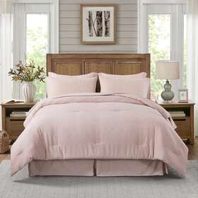 Jml 768659711073 Comforter Set Microfiber With Hypoallergenic Reversible And Soft King Pink