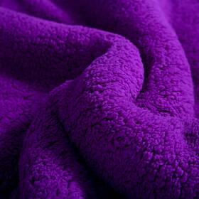 Jml 784140352358 Solid Micromink Sherpa Comforter Bed Set Purple Queen