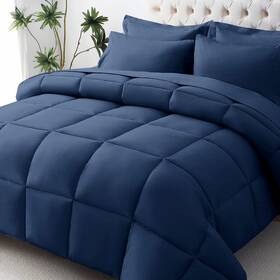 Jolly-fxg7-mb-f Jollyvogue Full Comforter Set Ultra-soft Bed In A Bag Size 7 Pieces Oeko-tex Certifi
