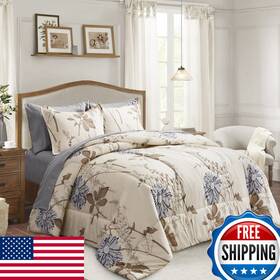 B0c6lklbf1 Joyreap 7 Piece Bed In A Bag California King Flower Botanical Smooth Soft