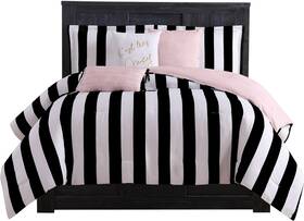 Jyz010171 Juicy Couture Cabana Stripe 6-piece Reversible Set King Canaba