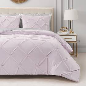 Juicy Couture Jyz025634 Kiss Pleat Plush Micromink Lavender Purple Full/queen Comforter Set - Cozy 3