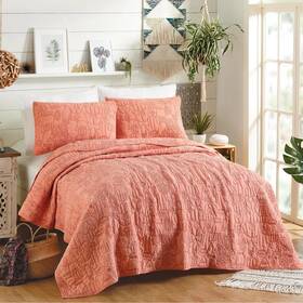 53677690 Jungalow By Justina Blakeney 3pc King Hamsa Quilt Set Orange - For Makers Collective