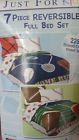 Just For Kids Sports Football Baseball Reversible Full Double Comforter Sheets Sham 7 Pcs New 032281276171