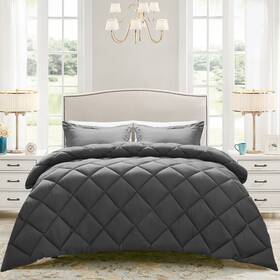 Justlet 761386534380 Justlet-lxbz King Size Comforter Set 3-piece Hypoallergenic Gel-free