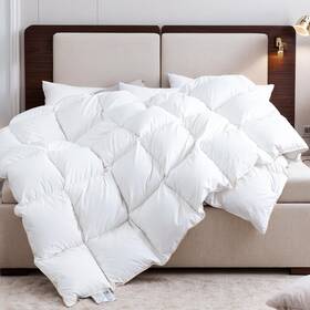 Kakabell 749083200173 Comforter King Size Quilted White Duvet Insert - Scratch And Dent
