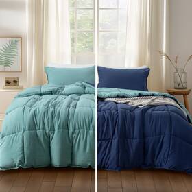 Kasentex 712424150512 Twin Size Comforter Set With 1 Sham - Down Alternative Duvet Insert Corn