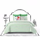 Kate Spade Twin Xl Comforter Set Green White Stripe Dorm New 047225035059