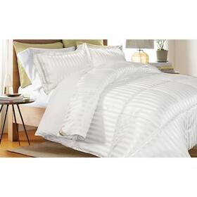 Gpki175001 Kathy Ireland Down Alternative Solid/stripe Reversible Comforter