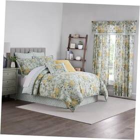 26926601035 Keeco Llc Peony Gardens 4 Piece Cotton Comforter Set Embellished All Season Bedding
