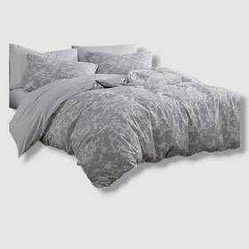 Kenneth Cole New York 883893688988 Gray Merrion Cotton 3-piece Ftfull/queenft Comforter