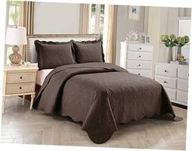 Kids Zone Home Linen 665752499405 Collection 3pc King/cal King Over Size Elegant Embossed Bedspread Set