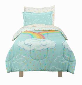 Kidz Mix 011342265606 Rainbow Clouds Bed In A Bag Twin