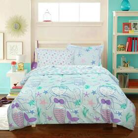 86328301 Kidz Mix 5pc Twin Mystical Mermaid Kidsft Bed In A Bag Blue -
