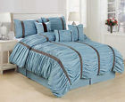 Kinglinen 7 Piece King Calinda Blue Comforter Set 888804010612