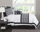 Kinglinen 7 Piece King Noble Black White Comforter Set 888804010551