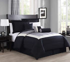 Kinglinen 7 Piece King Rosslyn Black Gray Comforter Set 888804011626