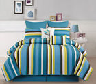 Kinglinen 7 Piece Twin Broomfield Teal Yellow Quilt Set 888804008459