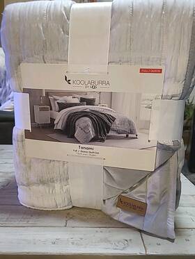 Kookaburra By Ugg 008889324422 Koolaburra Tanami High-rise Grayish Blue Ombre Full/queen 3 Piece Quilt Set