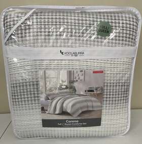 Koolaburra By Ugg 008889313303 Full Queen Carena Comforter Set New Bedding White Gray Stripe