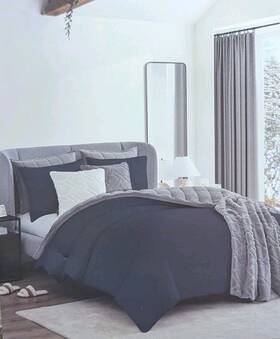 Koolaburra By Ugg 008889318438 Koolawash Twin/twin Xl Comforter Set Navy